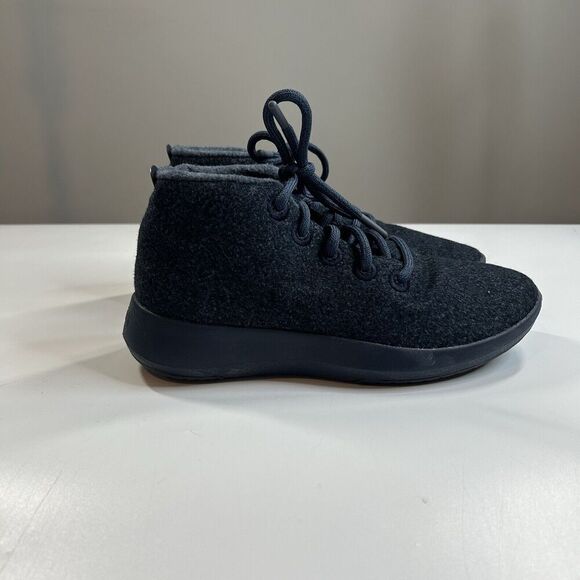 Allbirds Wool Runners Mizzle High Top Water Repellent Sneakers Navy Blue 8 - Picture 3 of 7